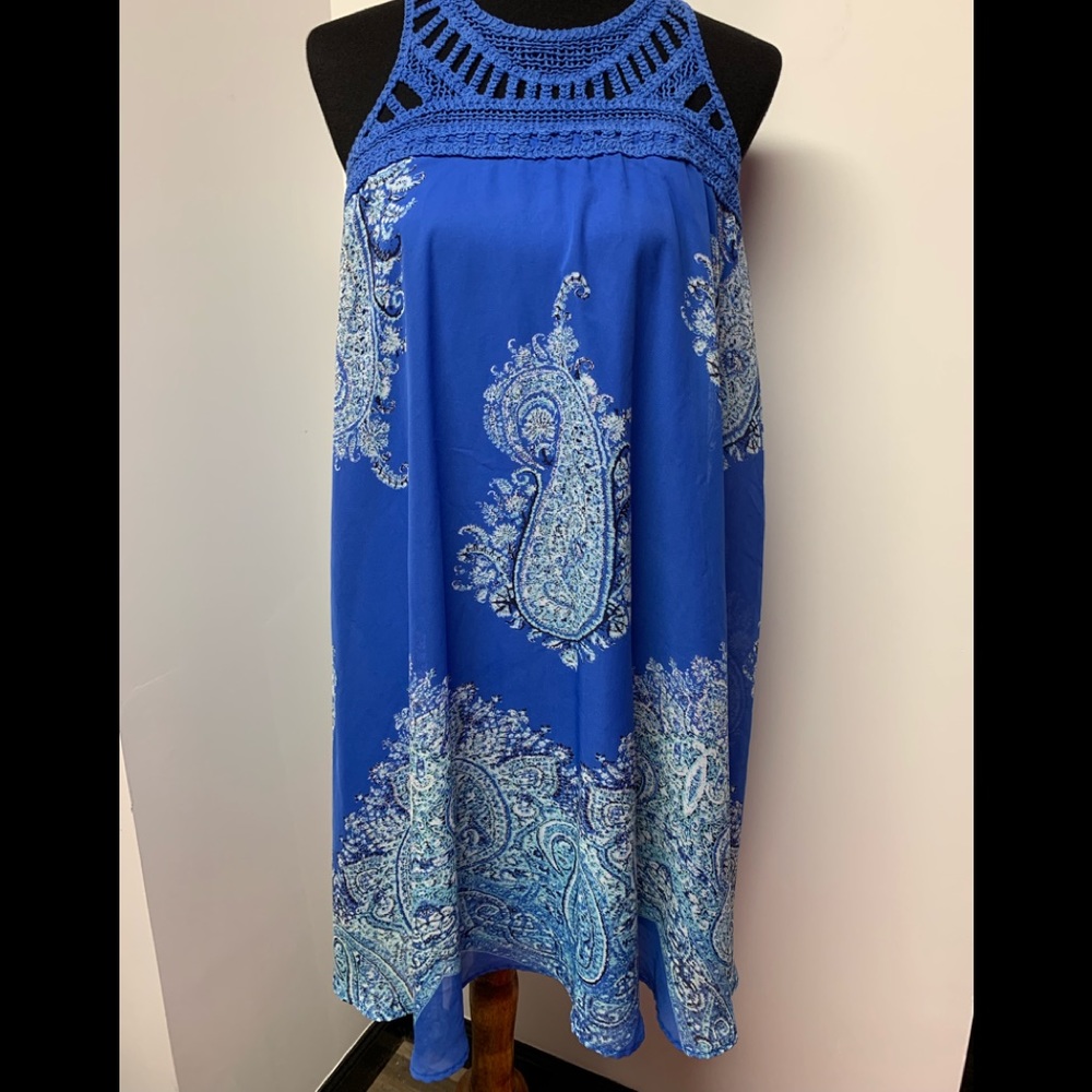 Blue Paisley Dress
